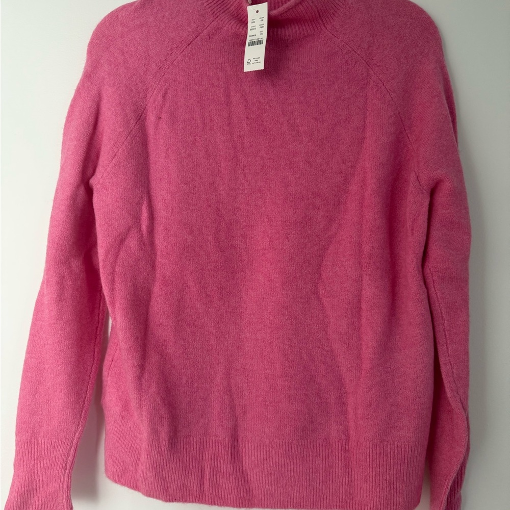 J. Crew Cashmere Pink Turtleneck Sweater